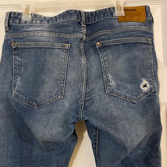 H&M & Denim Slim Low Waist Button Fly Jeans 34X32 - Picture 4 of 9